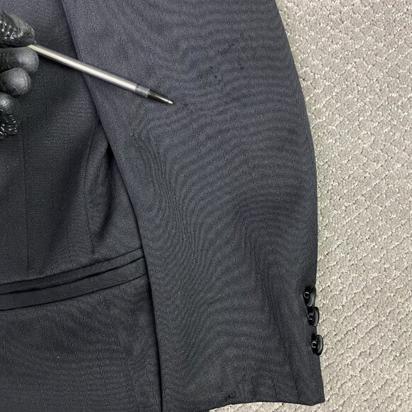 Vintage Pierre Cardin Tuxedo Dinner Jacket Blazer Men's 37R Black Made in USA - Picture 4 of 16